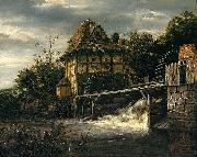 Jacob Isaacksz. van Ruisdael, Two Undershot Watermills with Men Opening a Sluice